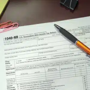 1040 NR application form.